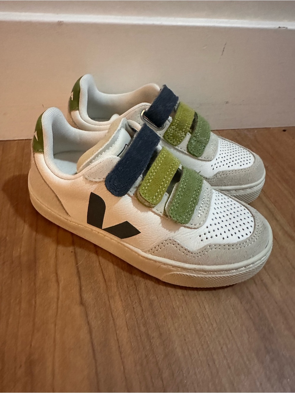 Kids Vejas Sneakers Green and Blue